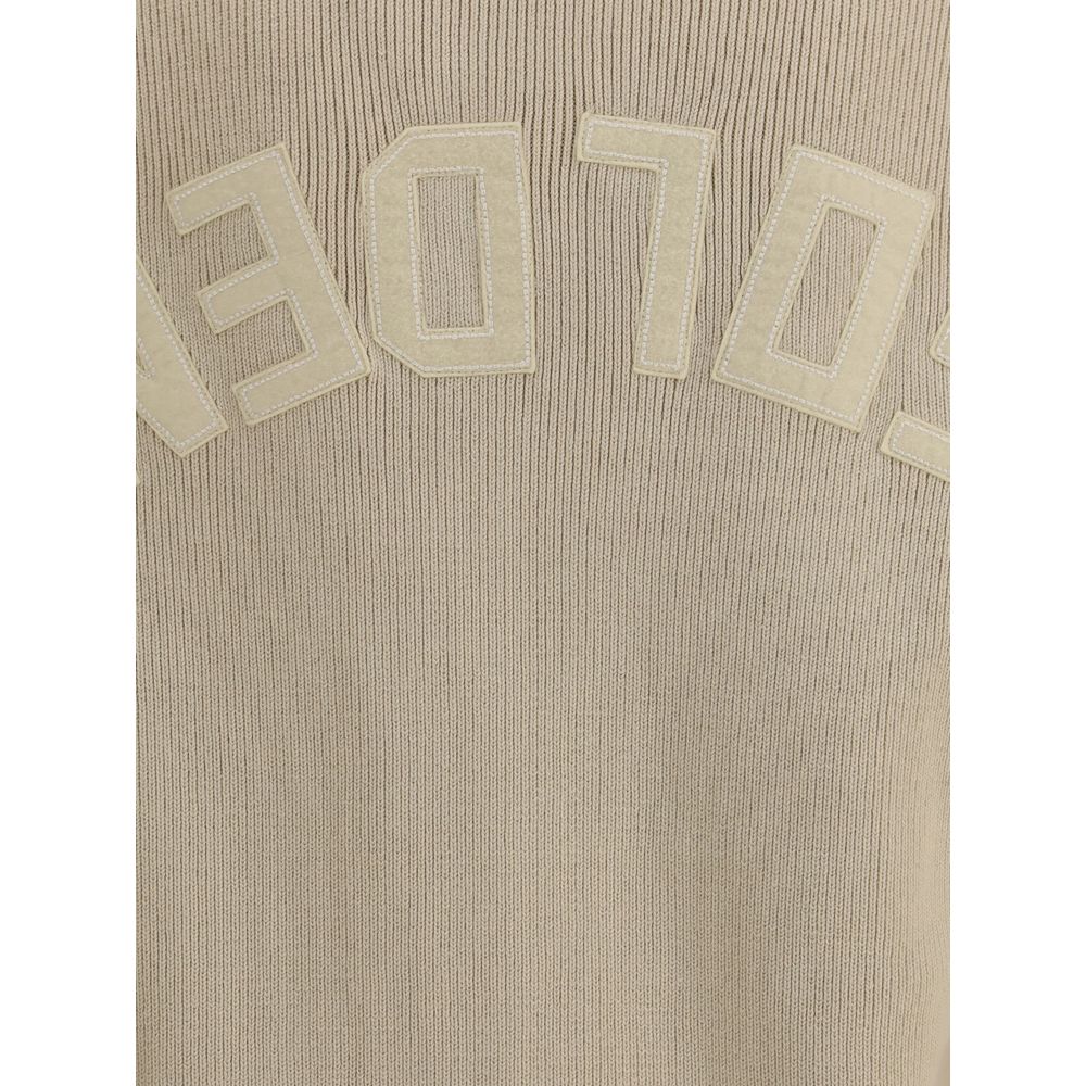 Golden Goose Beige Ribbed-Knit Sweater
