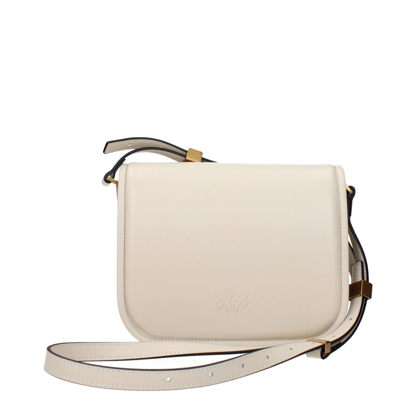 PINKO Beige Leather Crossbody Bag - Chic Italian Elegance