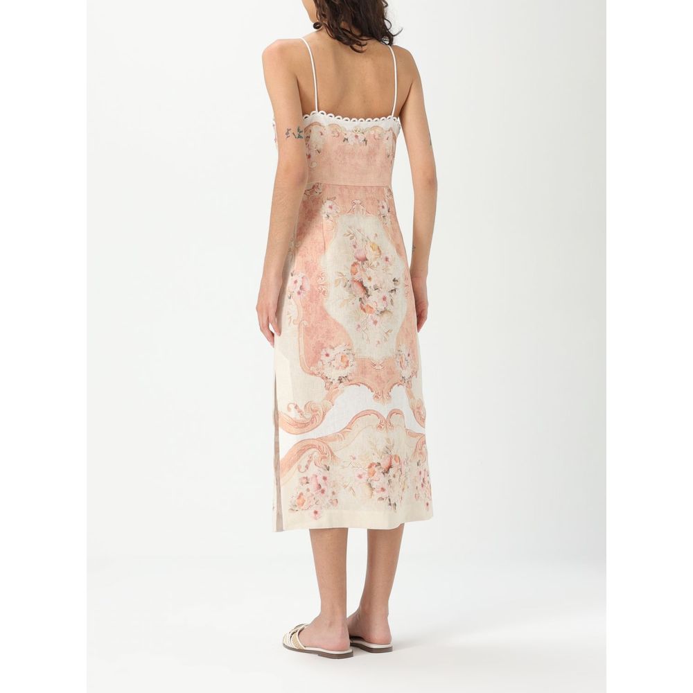 Twinset Multicolor Linen Dress