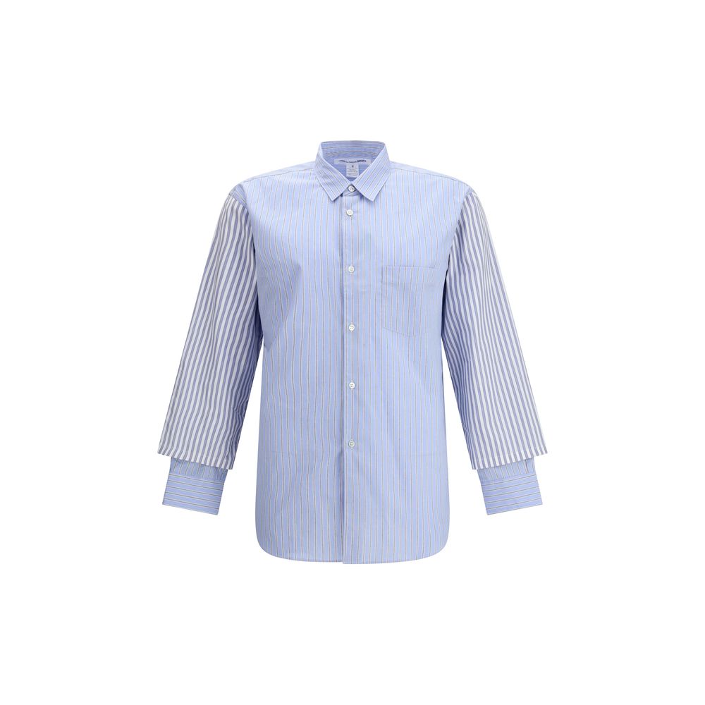 Comme Des Garçons Striped Shirt - Light Blue Elegance