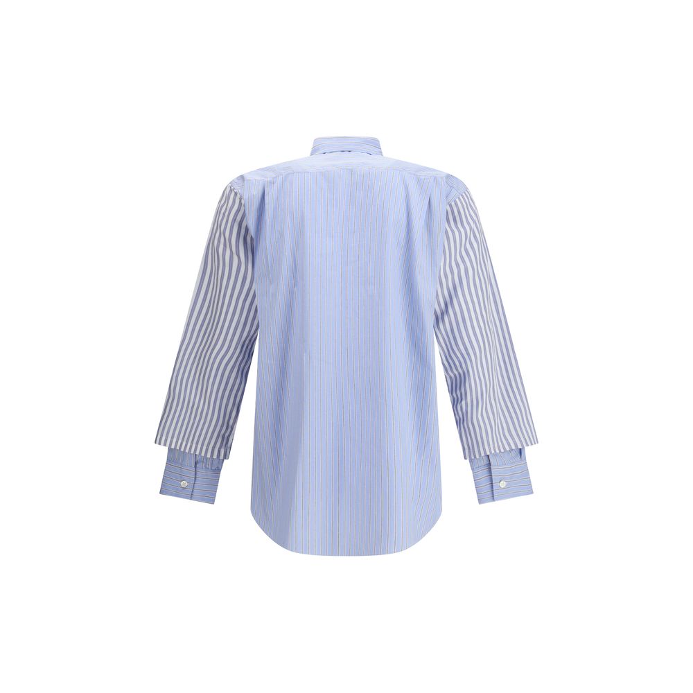 Comme Des Garçons Striped Shirt - Light Blue Elegance