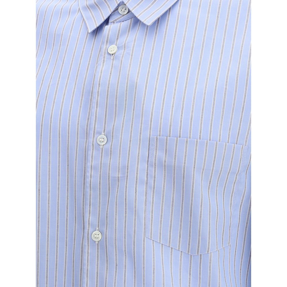 Comme Des Garçons Striped Shirt - Light Blue Elegance