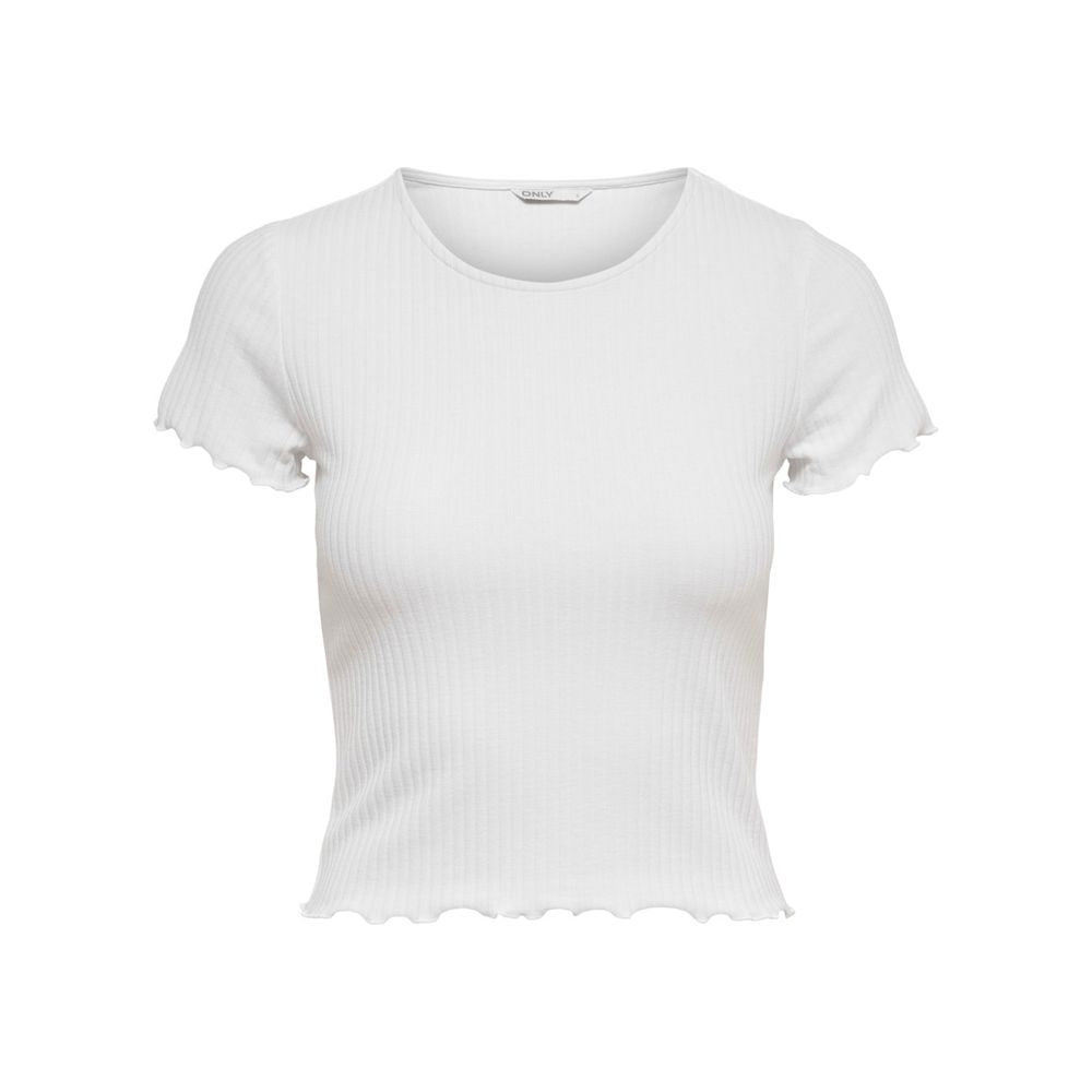 Only ONLEMMA S/S SHORT TOP NOOS JRS 15201206 White Polyester T-Shirt