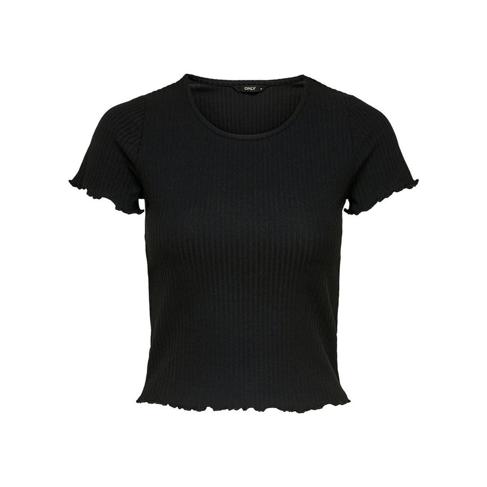 Only ONLEMMA S/S SHORT TOP NOOS JRS 15201206 Black Polyester T-Shirt