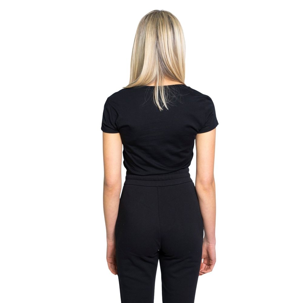 Armani Exchange Black Cotton T-Shirt for Women