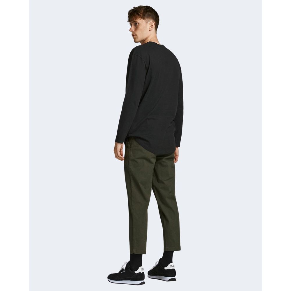 Jack & Jones Black Cotton Long Sleeve T-Shirt