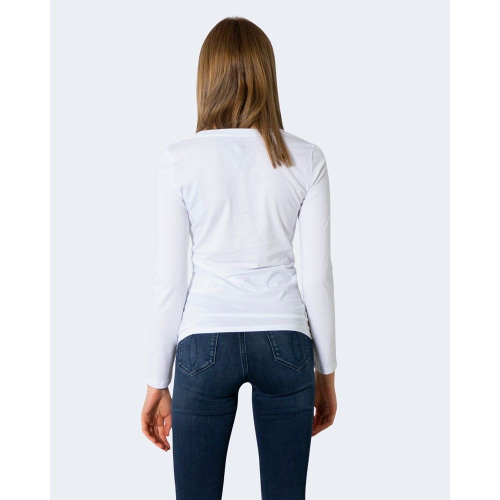 Armani Exchange White Cotton Long Sleeve T-Shirt for Women