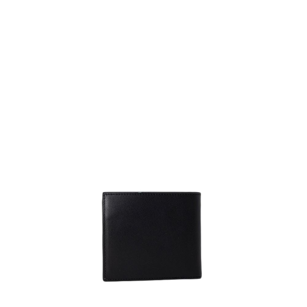 Armani Exchange Black Leather Wallet with Coin Pocket