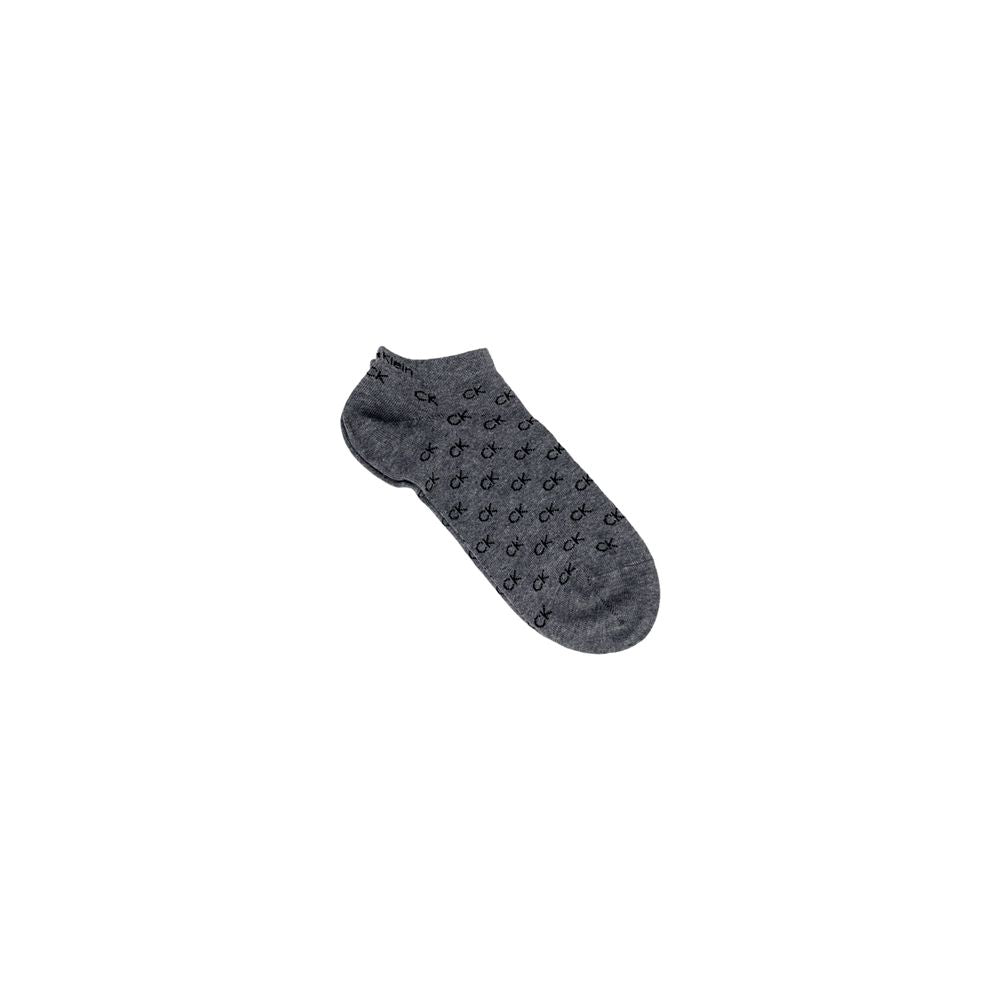 Calvin Klein Gray Elastane Short Socks for Men