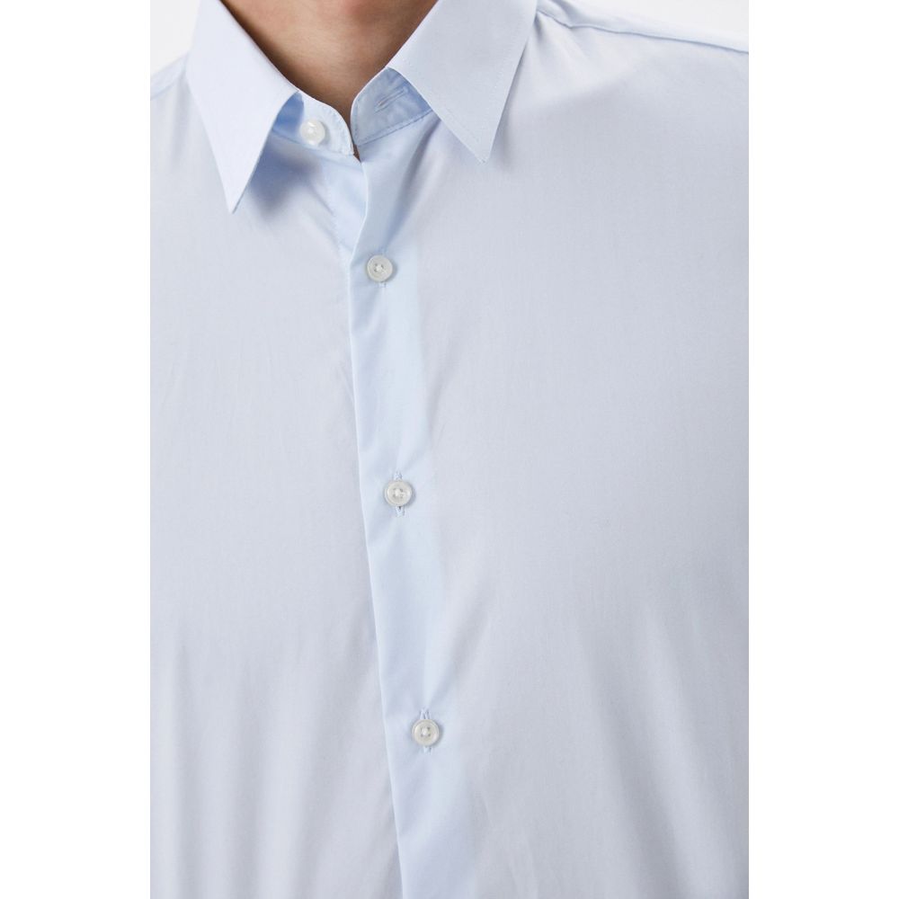 Antony Morato Blue Cotton Shirt - NAPOLI MMSL00628-FA400078