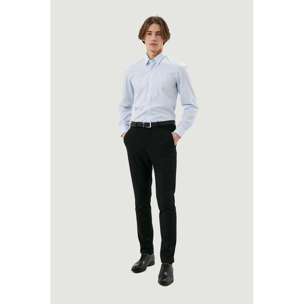 Antony Morato Blue Cotton Shirt - NAPOLI MMSL00628-FA400078
