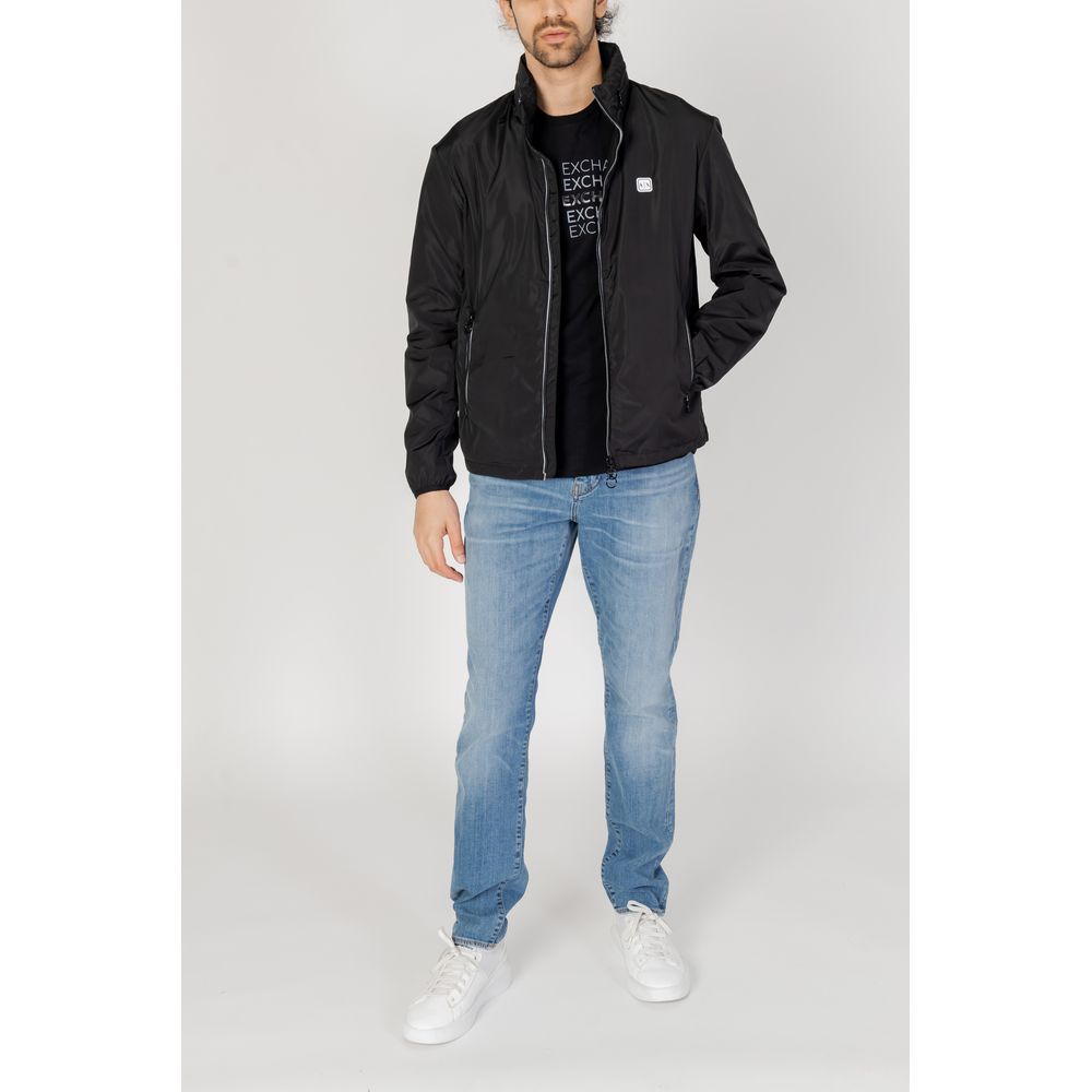 Armani Exchange Men's Black Polyester Jacket