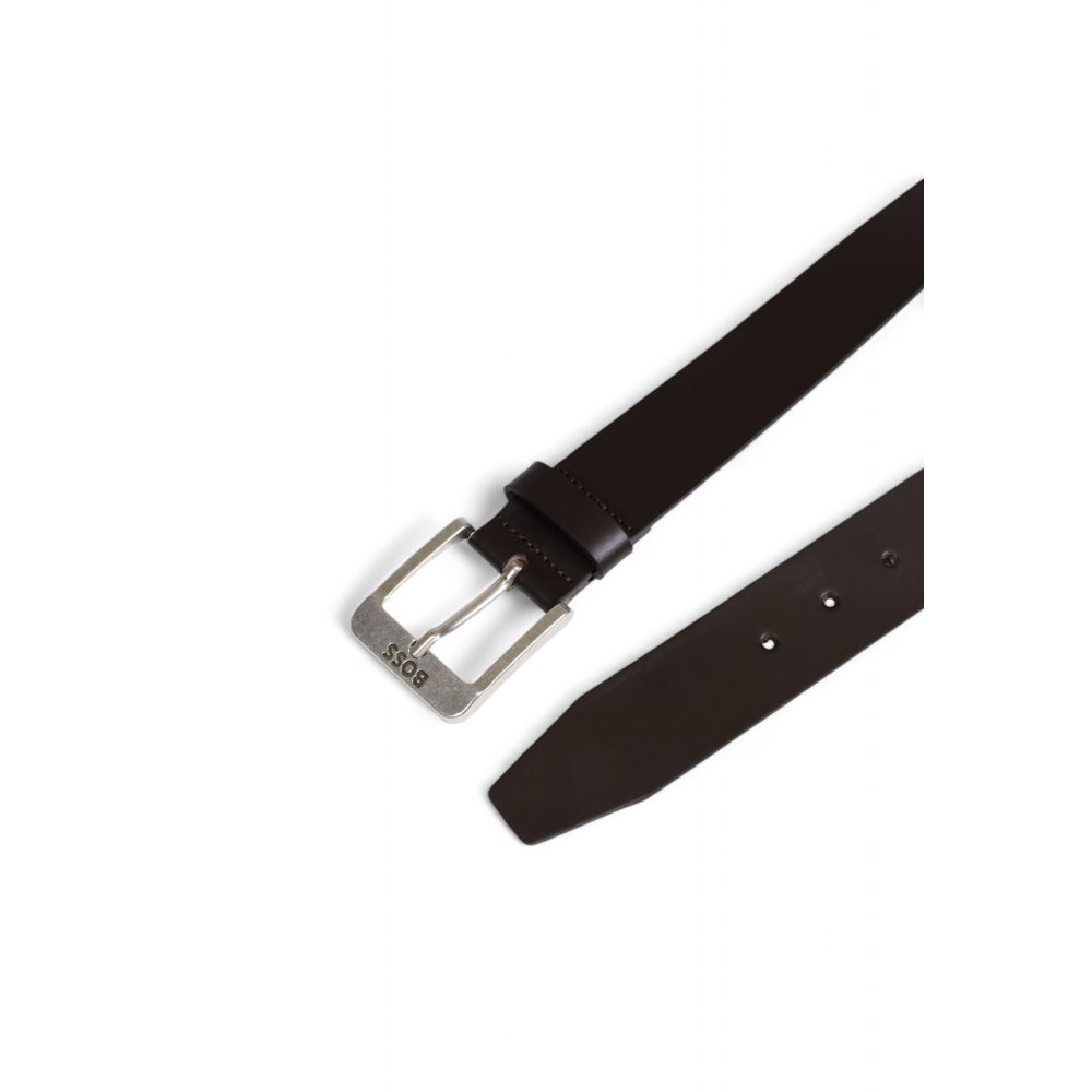 Hugo Boss Brown Leather Belt - Timeless Elegance for Every Occasion