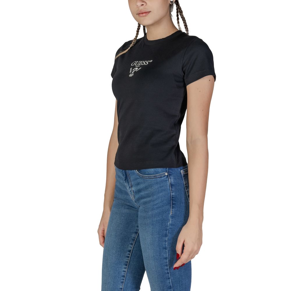 Guess Active Black Cotton T-Shirt - COLETTE SS TEE