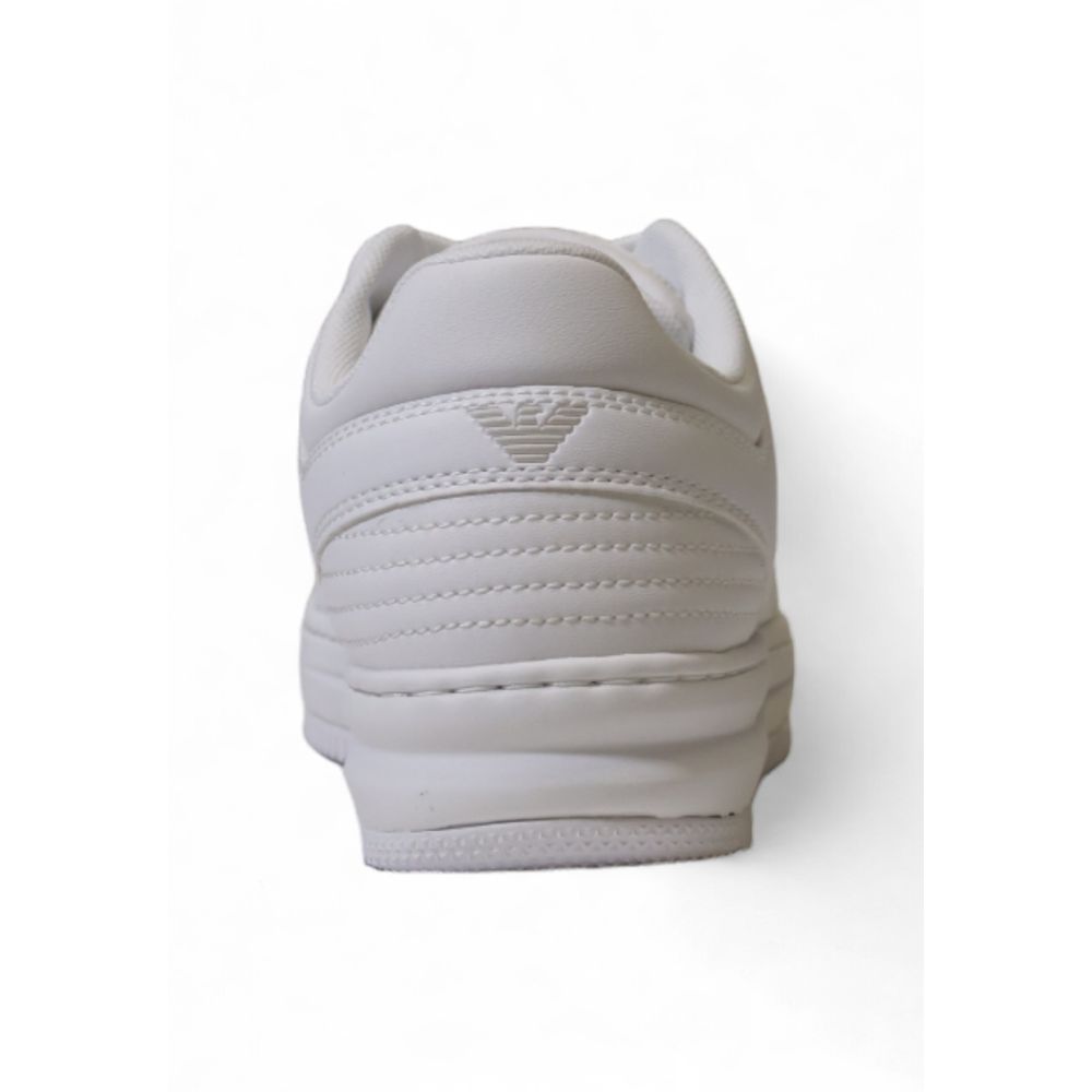 EA7 Emporio Armani White Polyester Sneakers