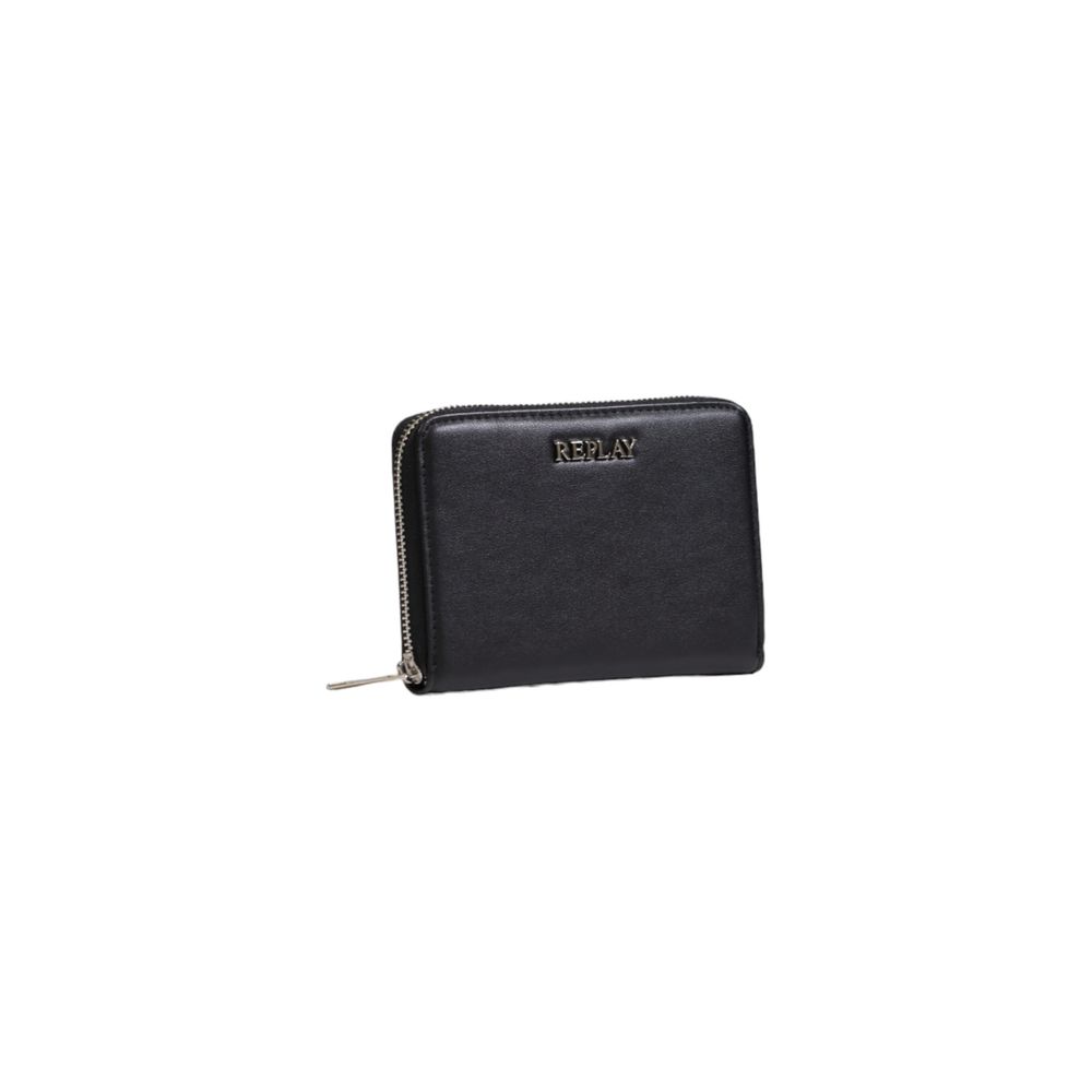 Replay Black Polyester Wallet - Stylish and Functional