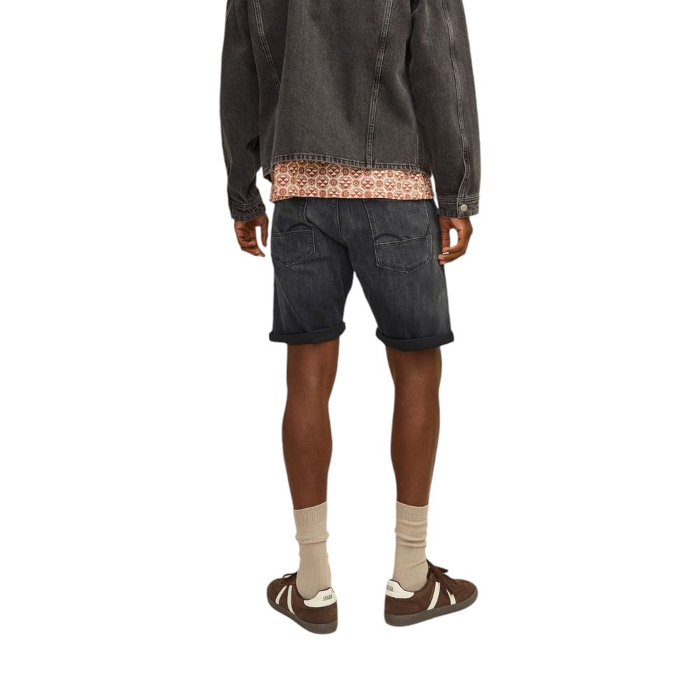 Jack & Jones Black Cotton Bermuda Shorts