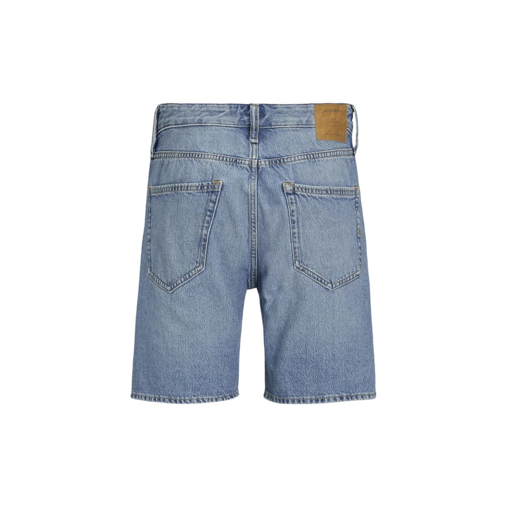 Jack & Jones Blue Cotton Bermuda Shorts