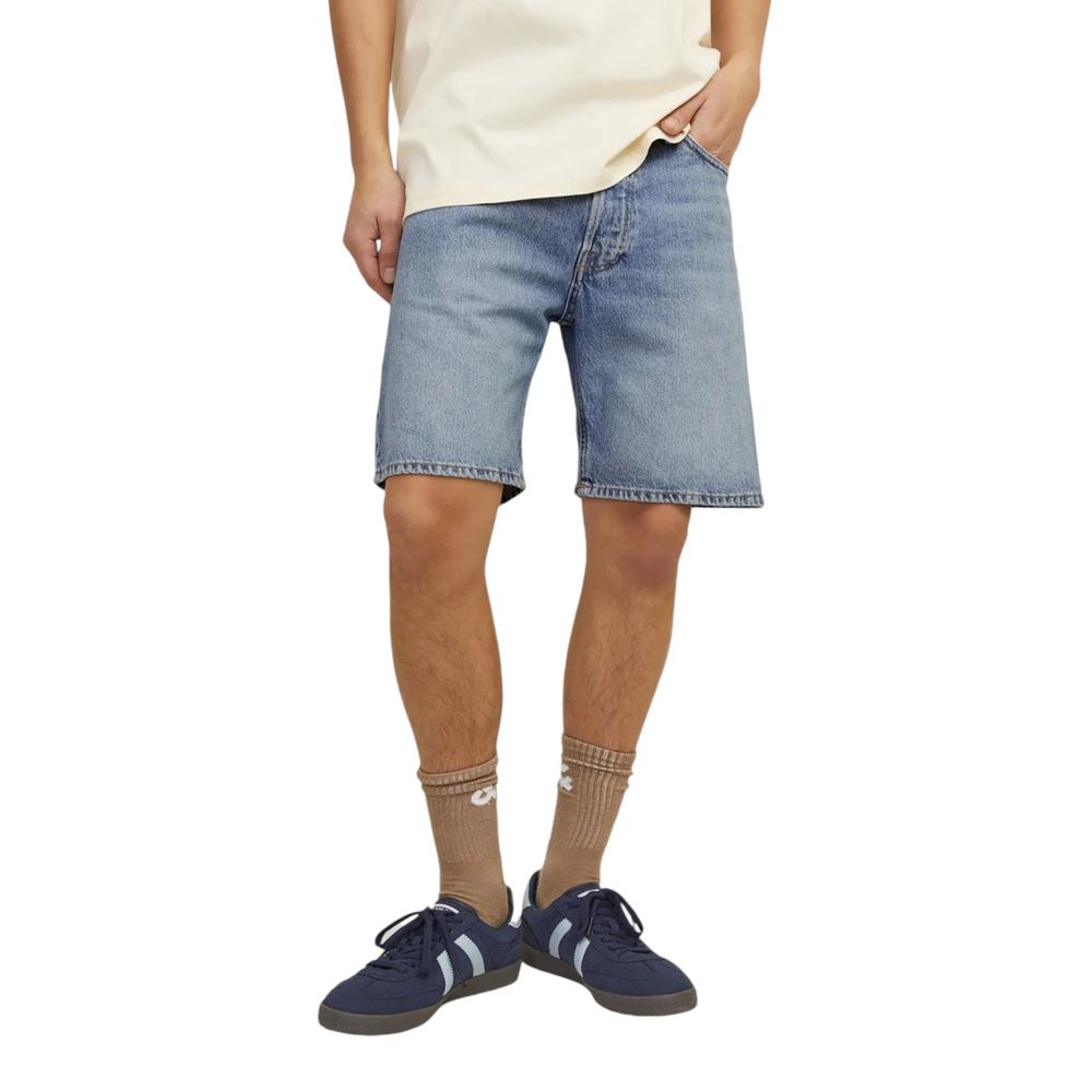 Jack & Jones Blue Cotton Bermuda Shorts