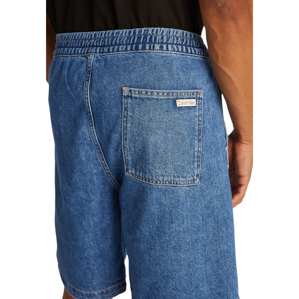 Calvin Klein Jeans PULL ON RELAXED DENIM Bermuda Shorts - Blue