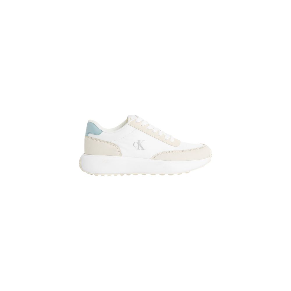 Calvin Klein Jeans Cream Leather Sneaker for Women
