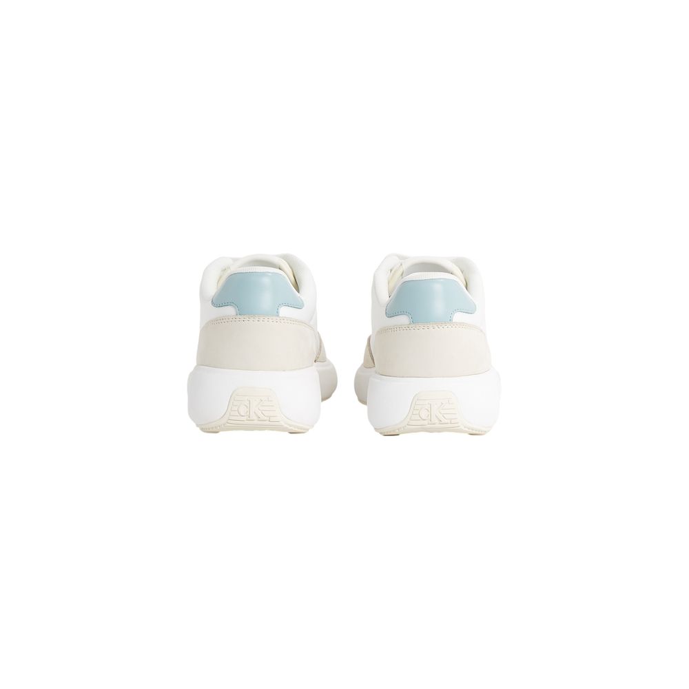 Calvin Klein Jeans Cream Leather Sneaker for Women