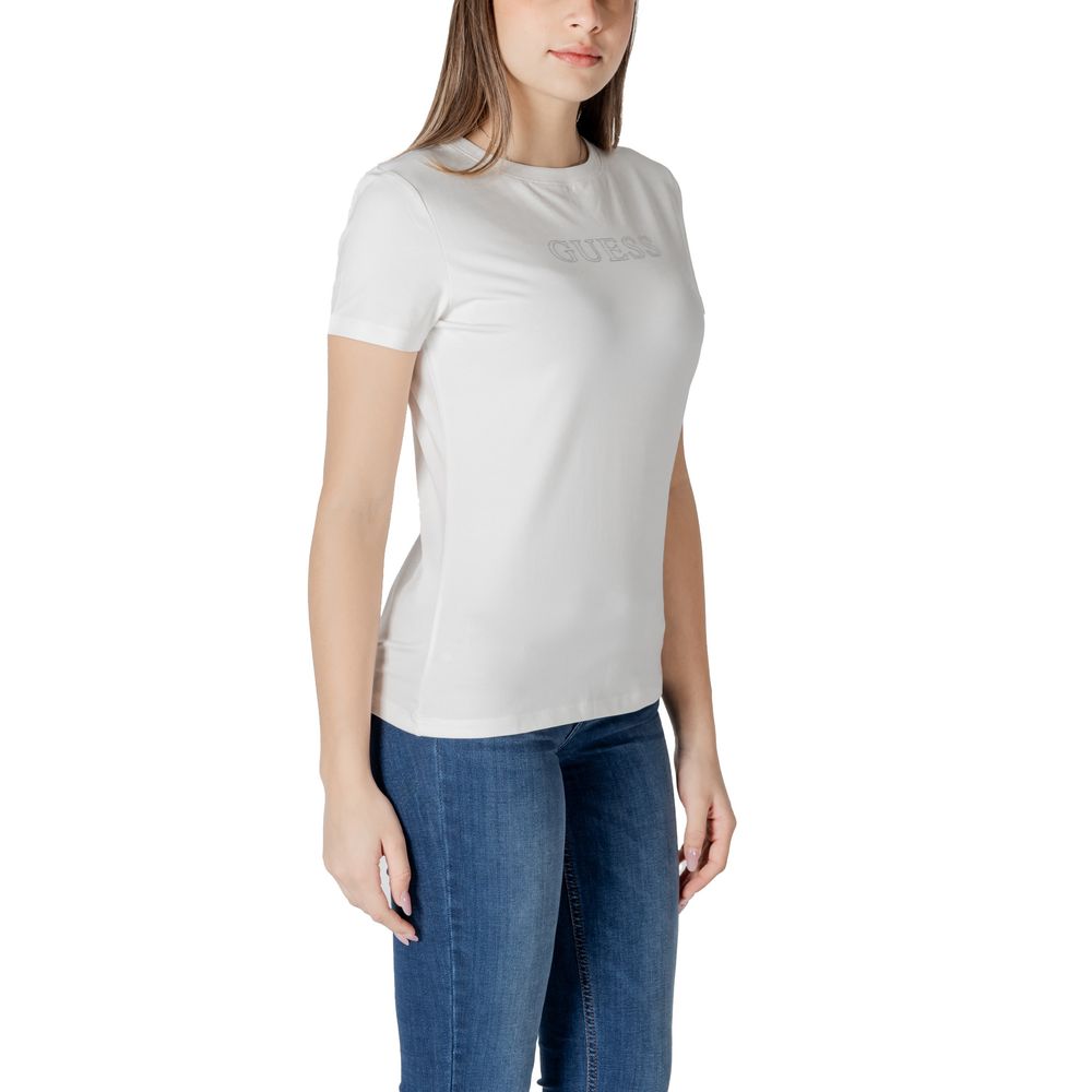 Guess Active White Cotton T-Shirt for Women