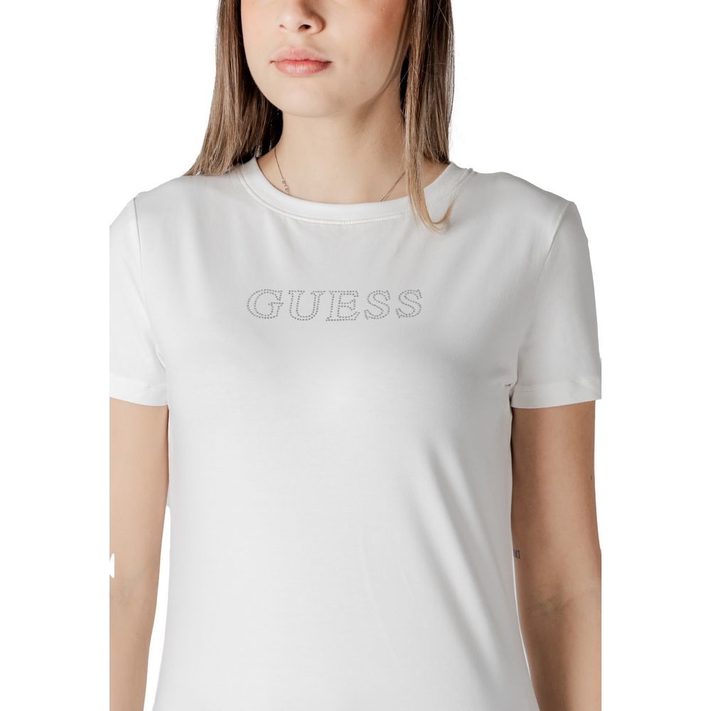 Guess Active White Cotton T-Shirt for Women