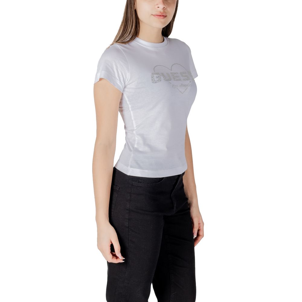 Guess Active White Cotton T-Shirt for Women