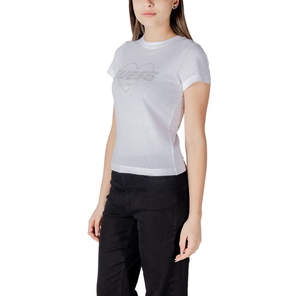 Guess Active White Cotton T-Shirt for Women