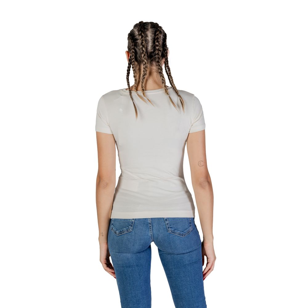Guess Cream Cotton T-Shirt for Women