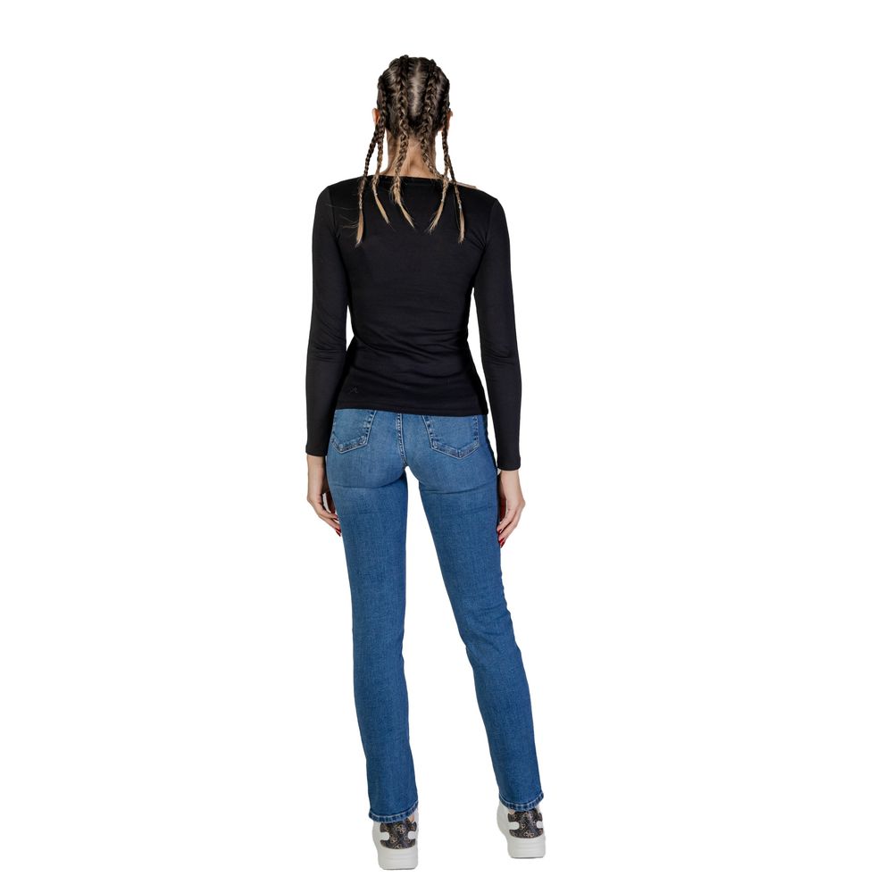 Guess Black Cotton Long Sleeve T-Shirt