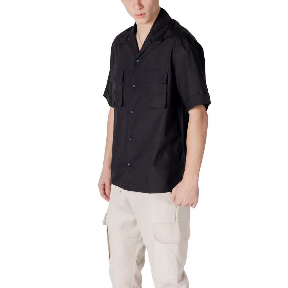 Antony Morato Black Lyocell Shortsleeve Shirt