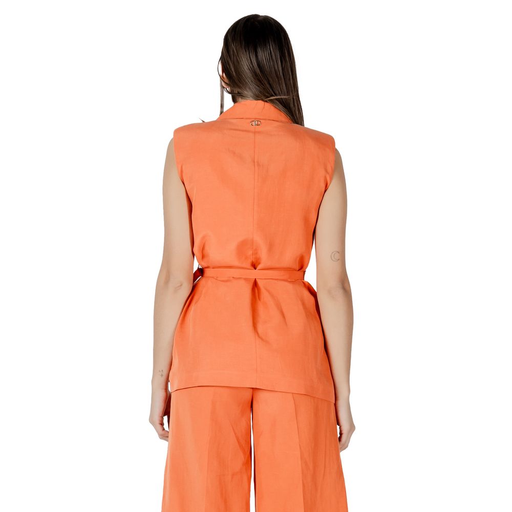 Liu Jo Orange Lyocell Waistcoat - Timeless Elegance Redefined