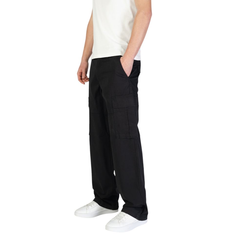 Jack & Jones Black Cotton Pants - Regular/Comfort Fit