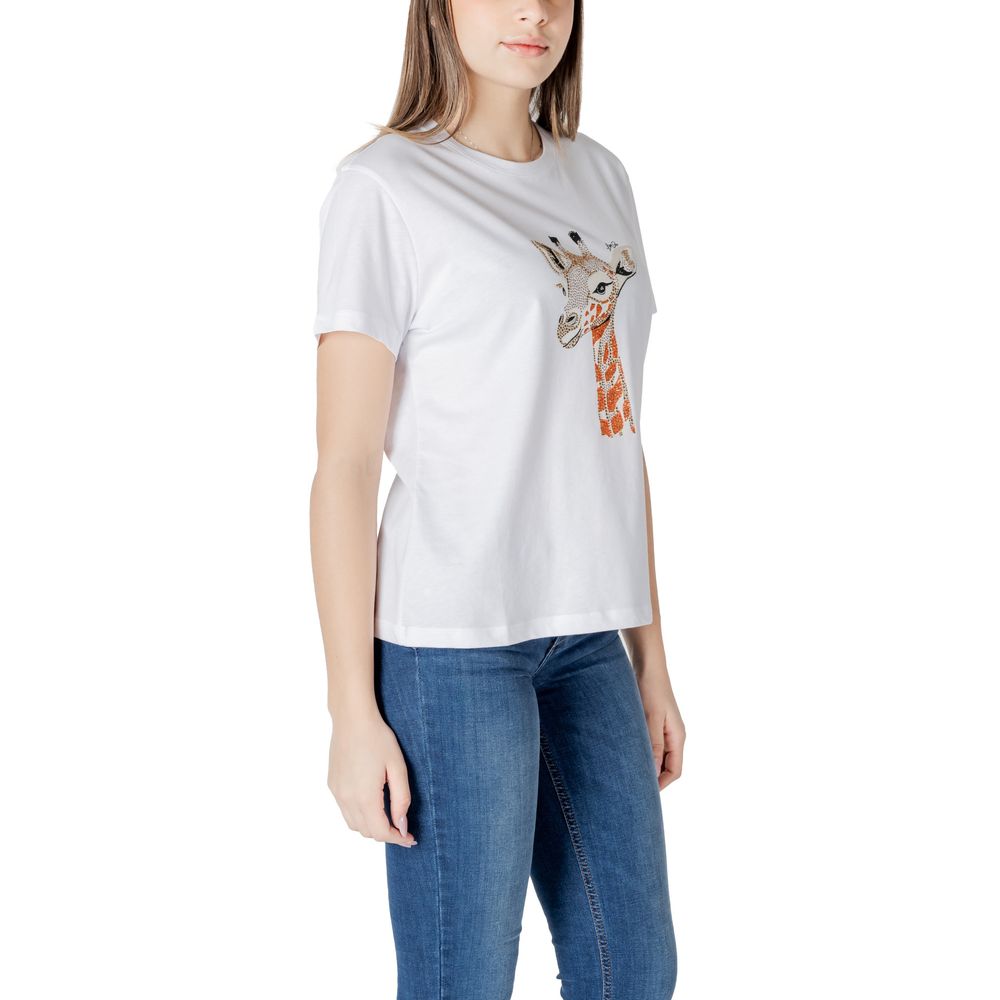 Liu Jo White Cotton T-Shirt - Elegant Staple for Every Occasion