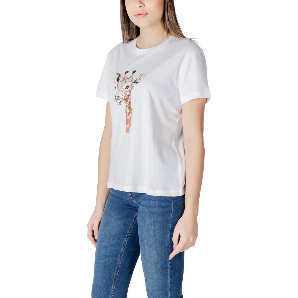 Liu Jo White Cotton T-Shirt - Elegant Staple for Every Occasion