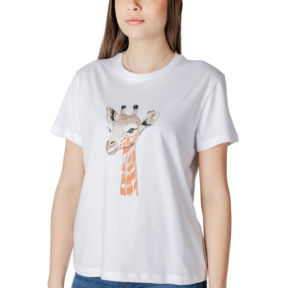 Liu Jo White Cotton T-Shirt - Elegant Staple for Every Occasion