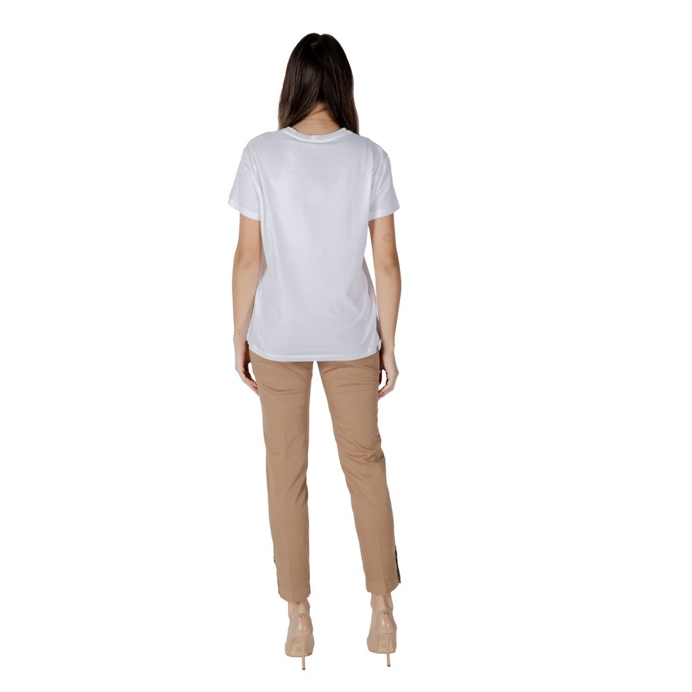 Liu Jo White Cotton T-Shirt - Effortlessly Chic and Playful Style