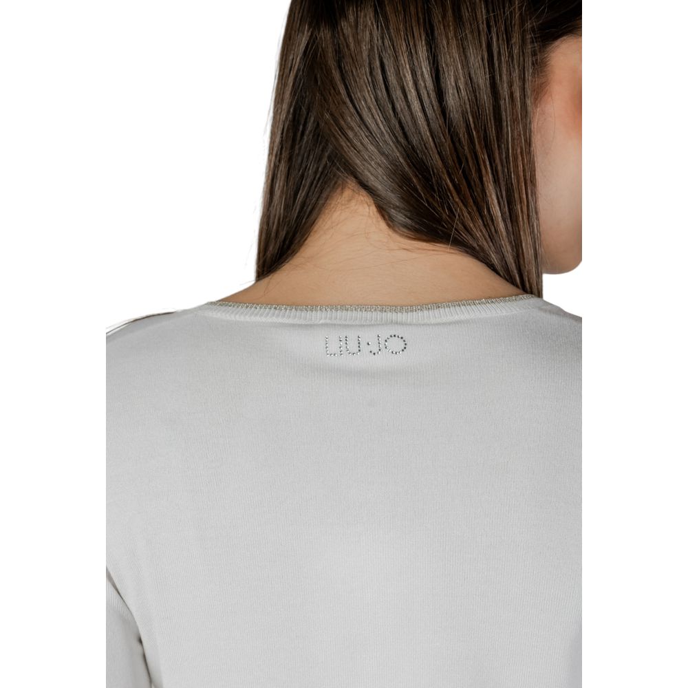 Liu Jo White Viscose Cardigan for Effortless Elegance