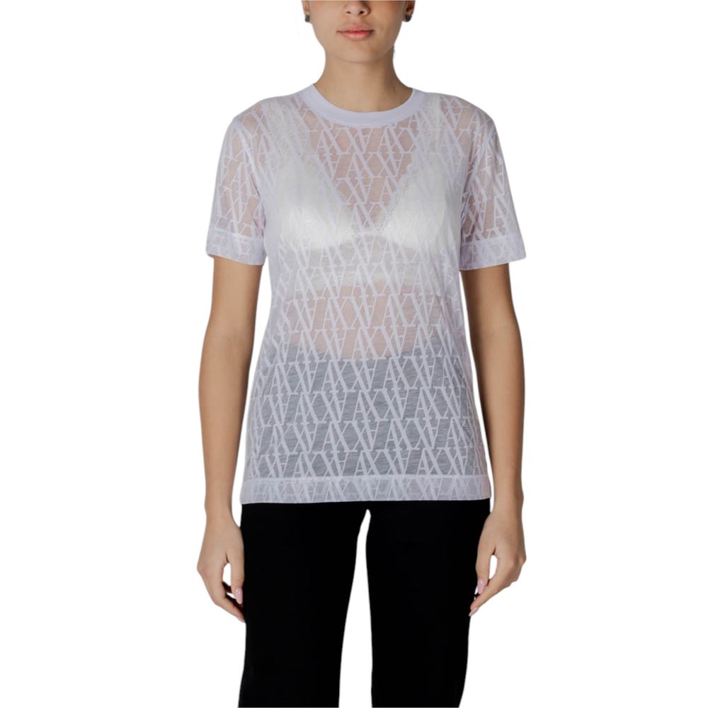 Armani Exchange White Polyester T-Shirt for Women