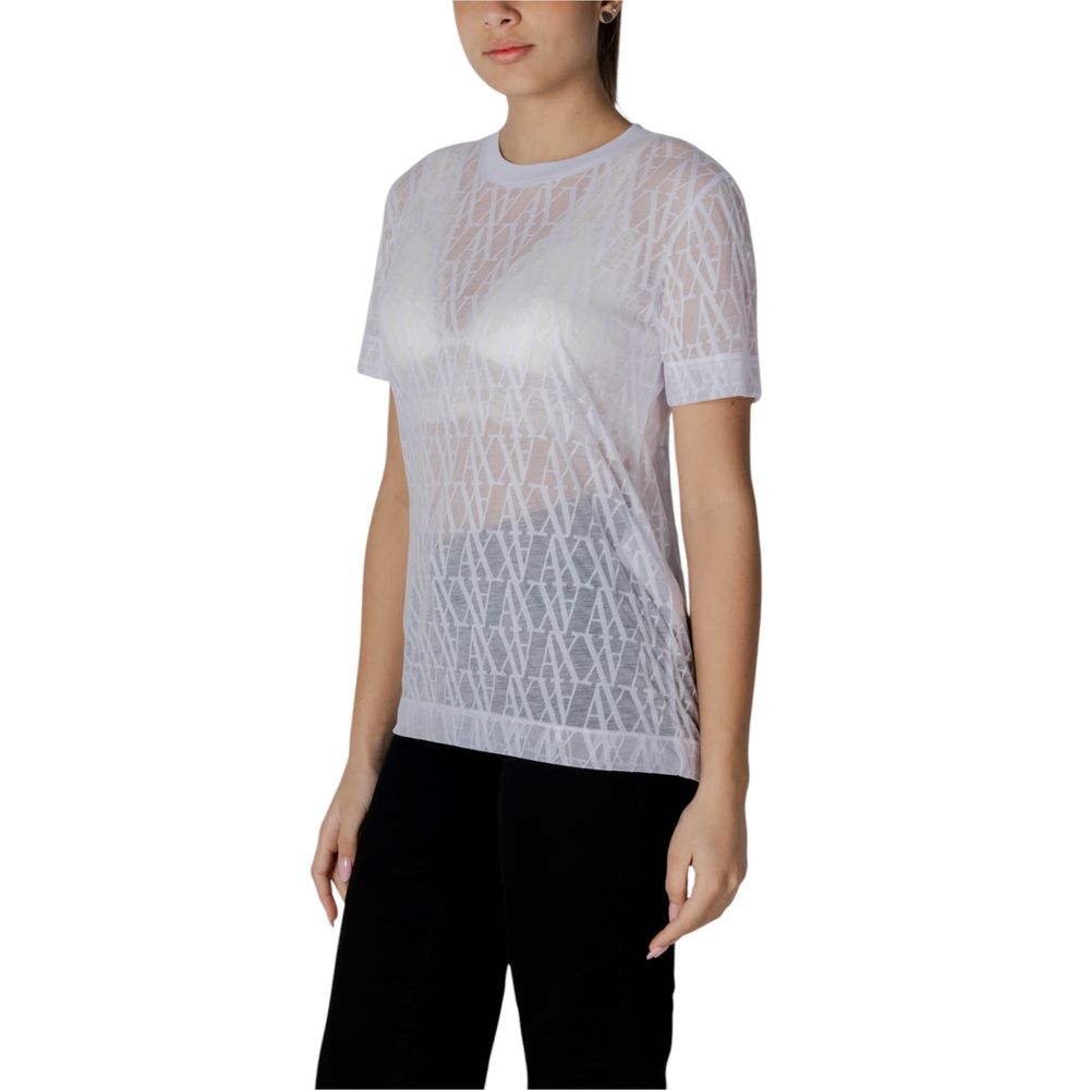 Armani Exchange White Polyester T-Shirt for Women