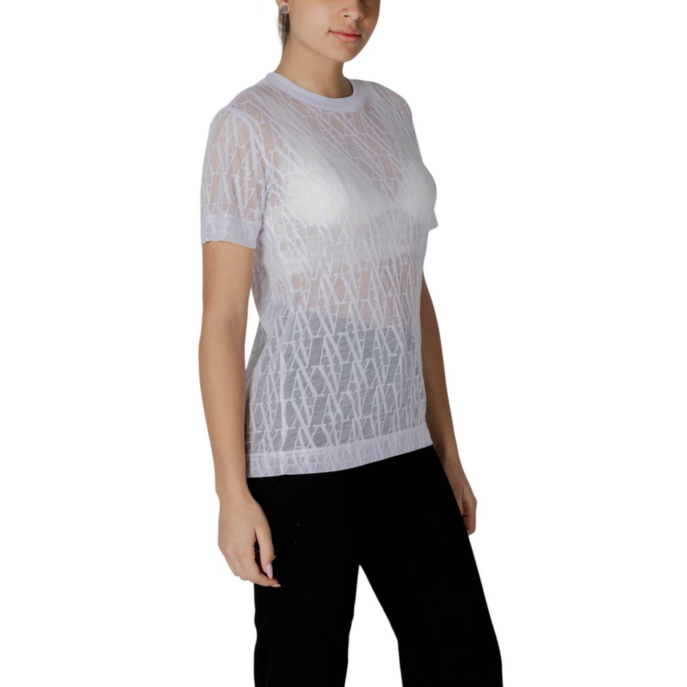 Armani Exchange White Polyester T-Shirt for Women