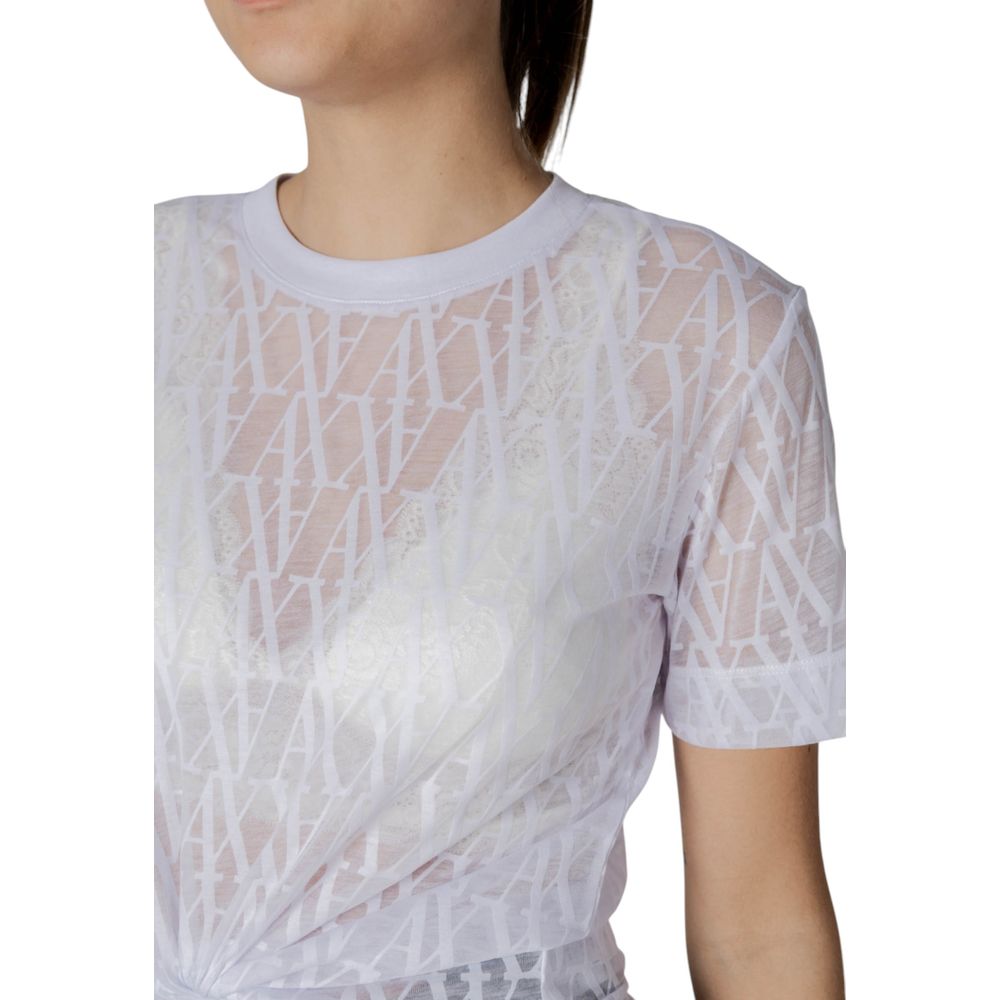 Armani Exchange White Polyester T-Shirt for Women