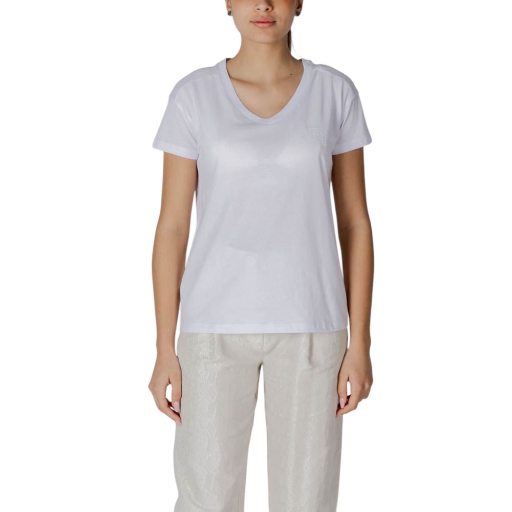 Armani Exchange Women's White Cotton T-Shirt