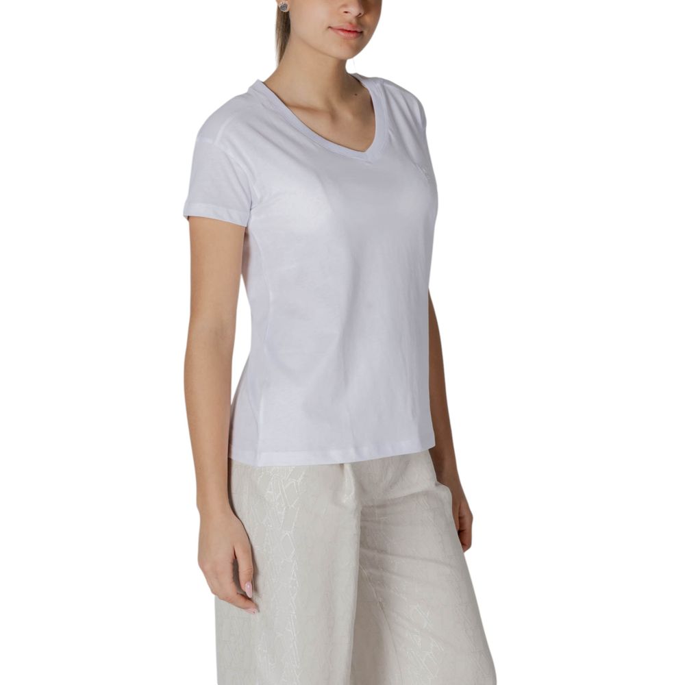 Armani Exchange Women's White Cotton T-Shirt