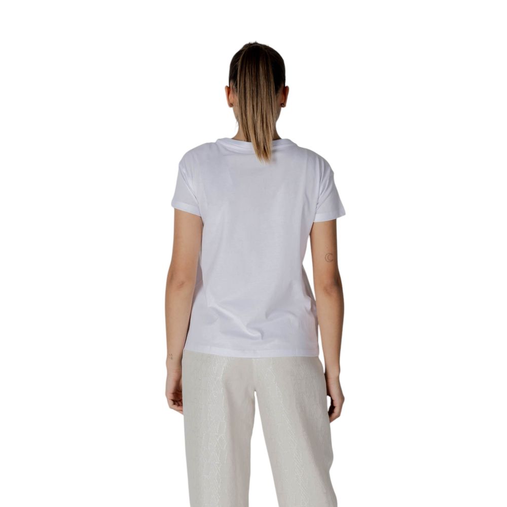 Armani Exchange Women's White Cotton T-Shirt
