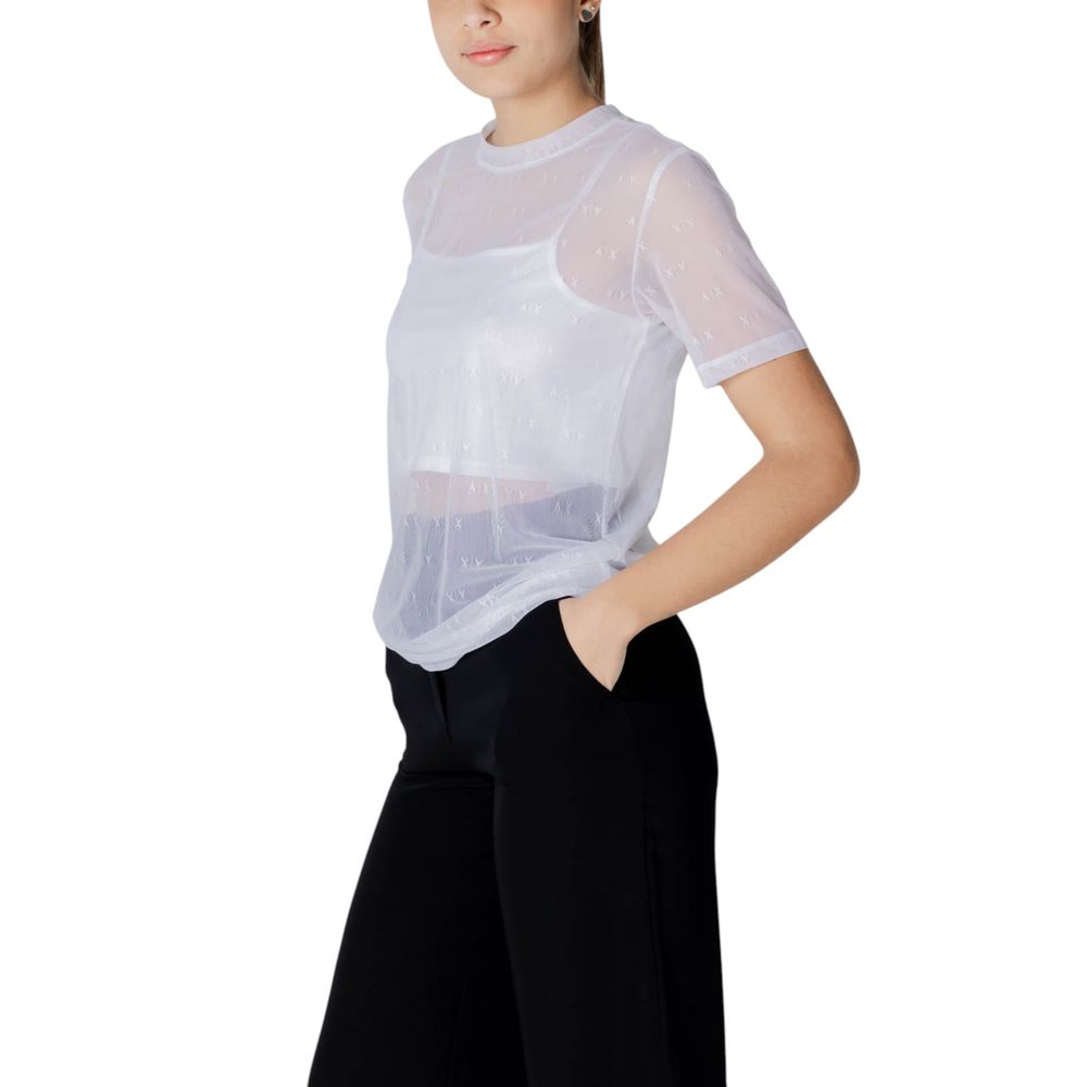 Armani Exchange Women’s White Polyamide T-Shirt