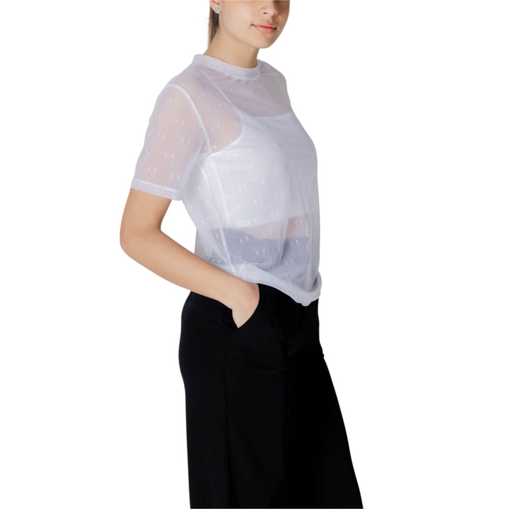 Armani Exchange Women’s White Polyamide T-Shirt