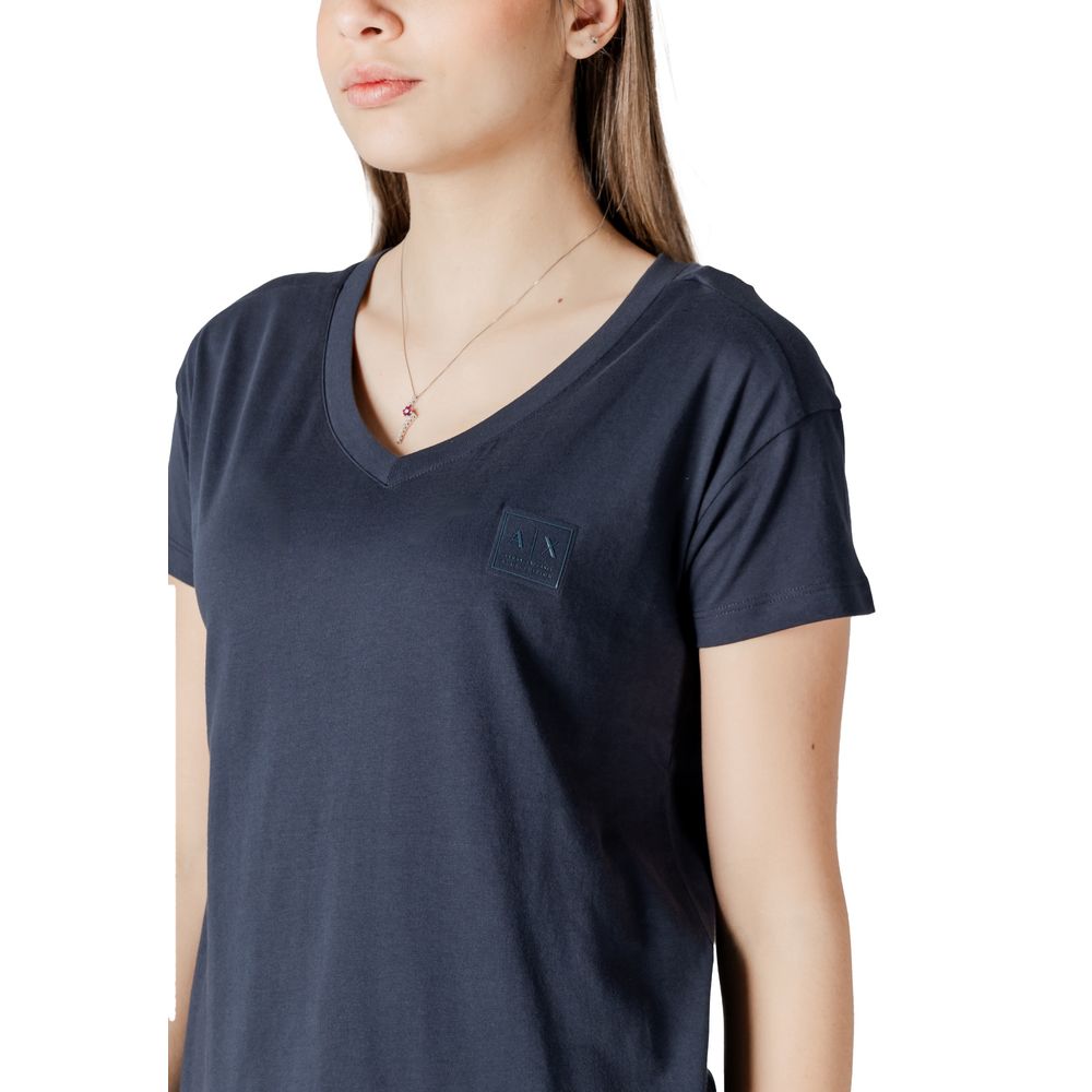 Armani Exchange Women's Blue Cotton T-Shirt